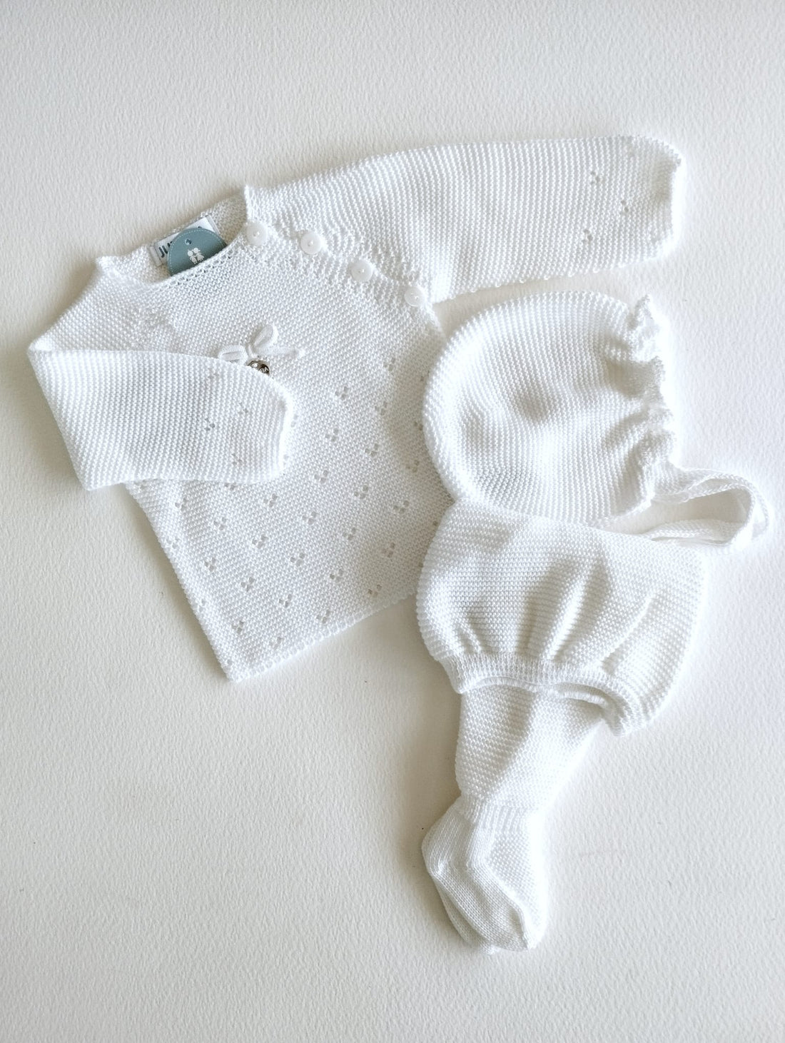 Conjunto de 3 piezas, jersey de manga larga, polaina y capota