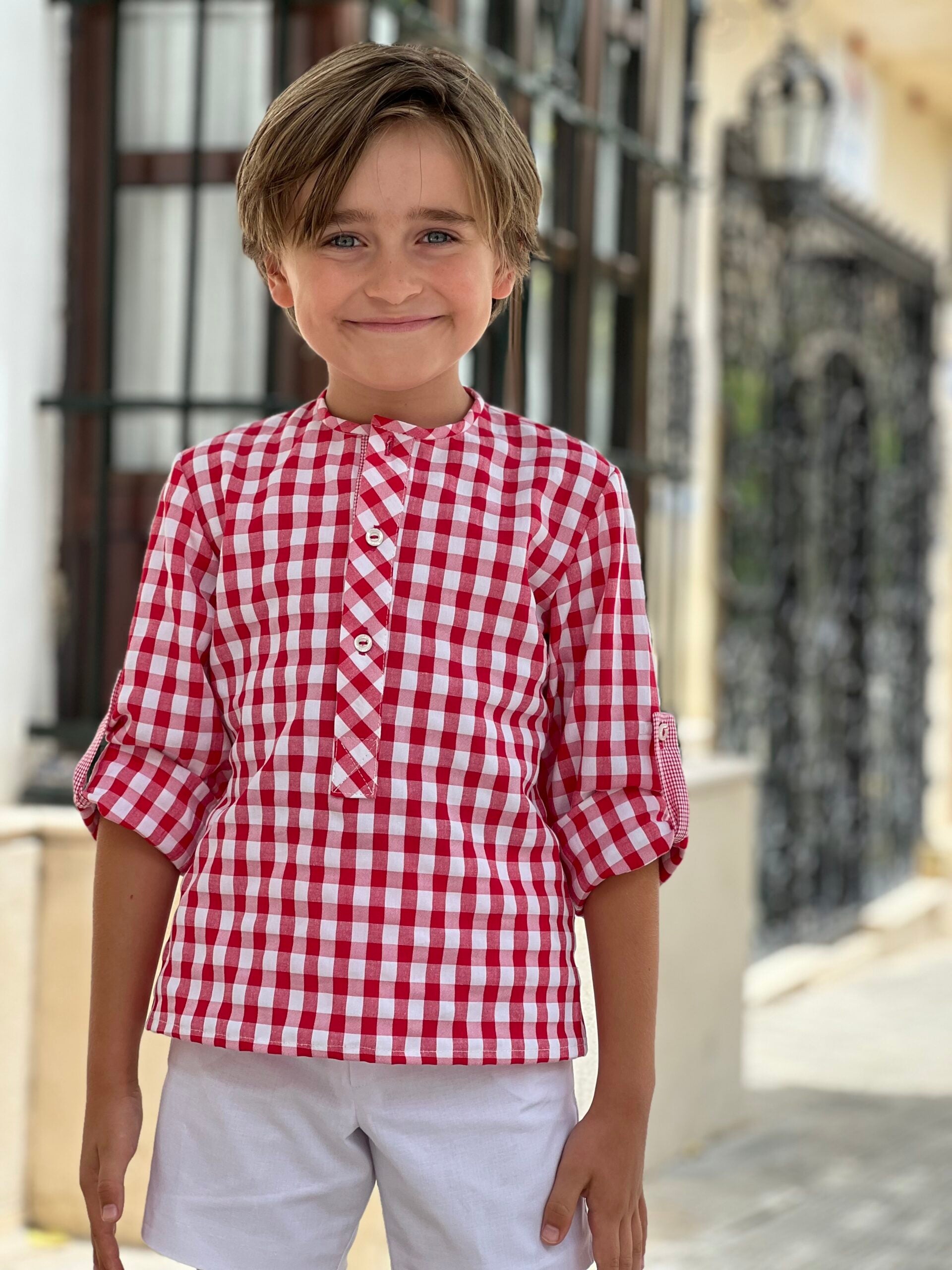 Conjunto camisa vichy mas pantalon corto