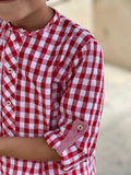conjunto camisa vichy mas pantalón corto