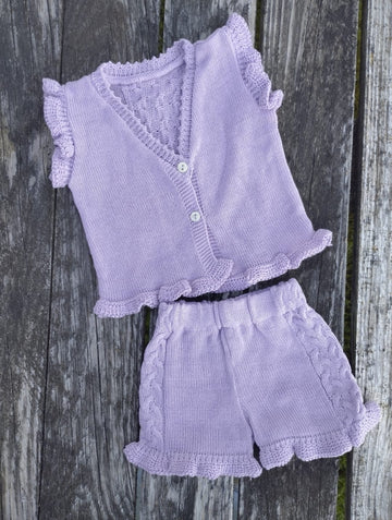 Conjunto hilo para niña lila