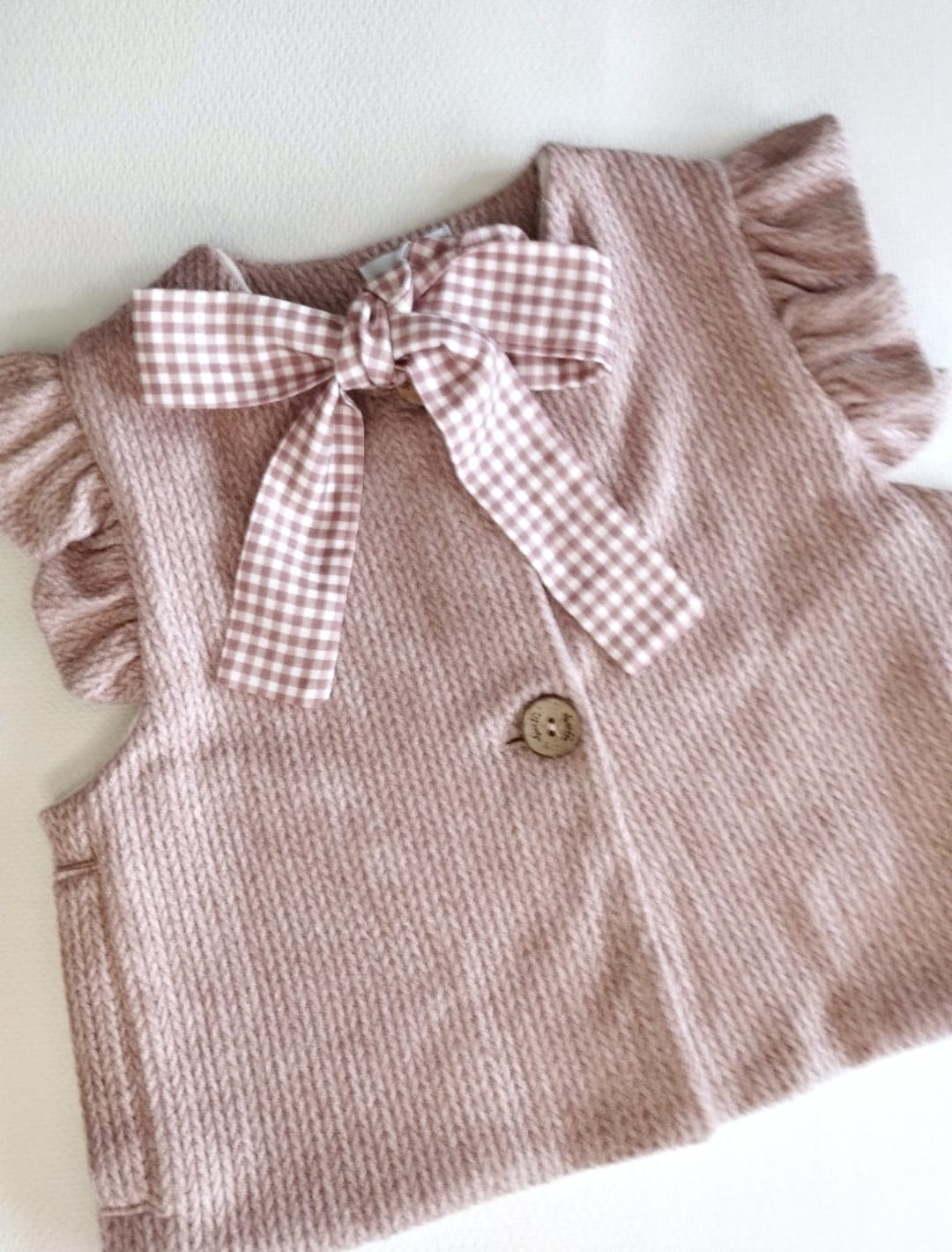 Chaleco punto rosa jazmín