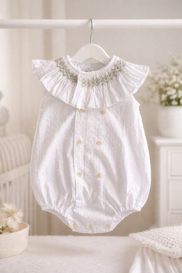  Pelele blanco bebé colección Amanecer