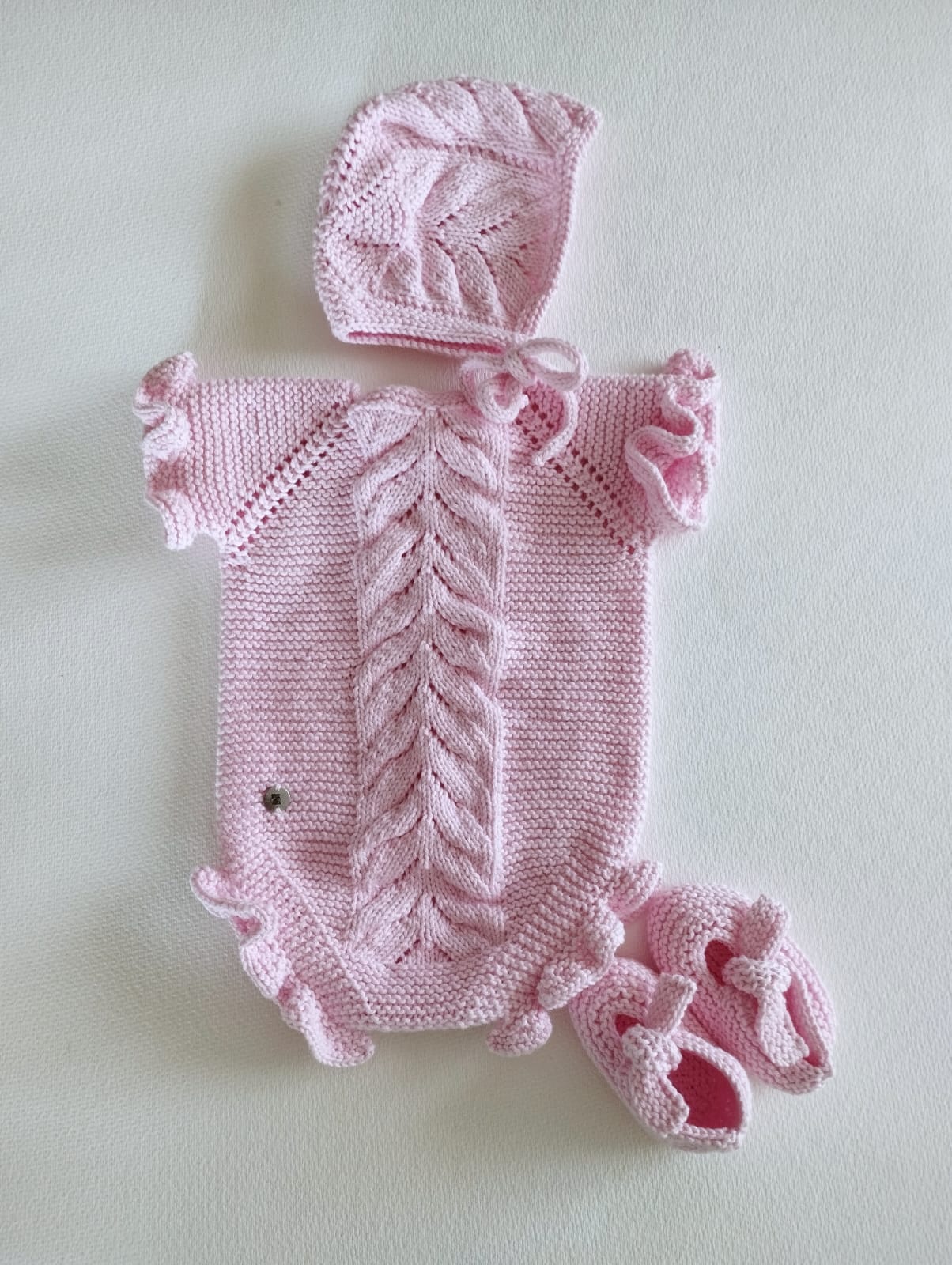 Conjunto espiga central " Rosa"