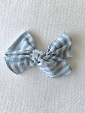 Lazo con pinza rayas Azahar para niña