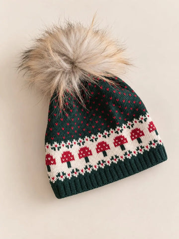Gorro con pompón Setas
