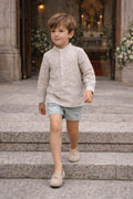 Conjunto niño ceremonia camisa y pantalón corto colección Amanecer