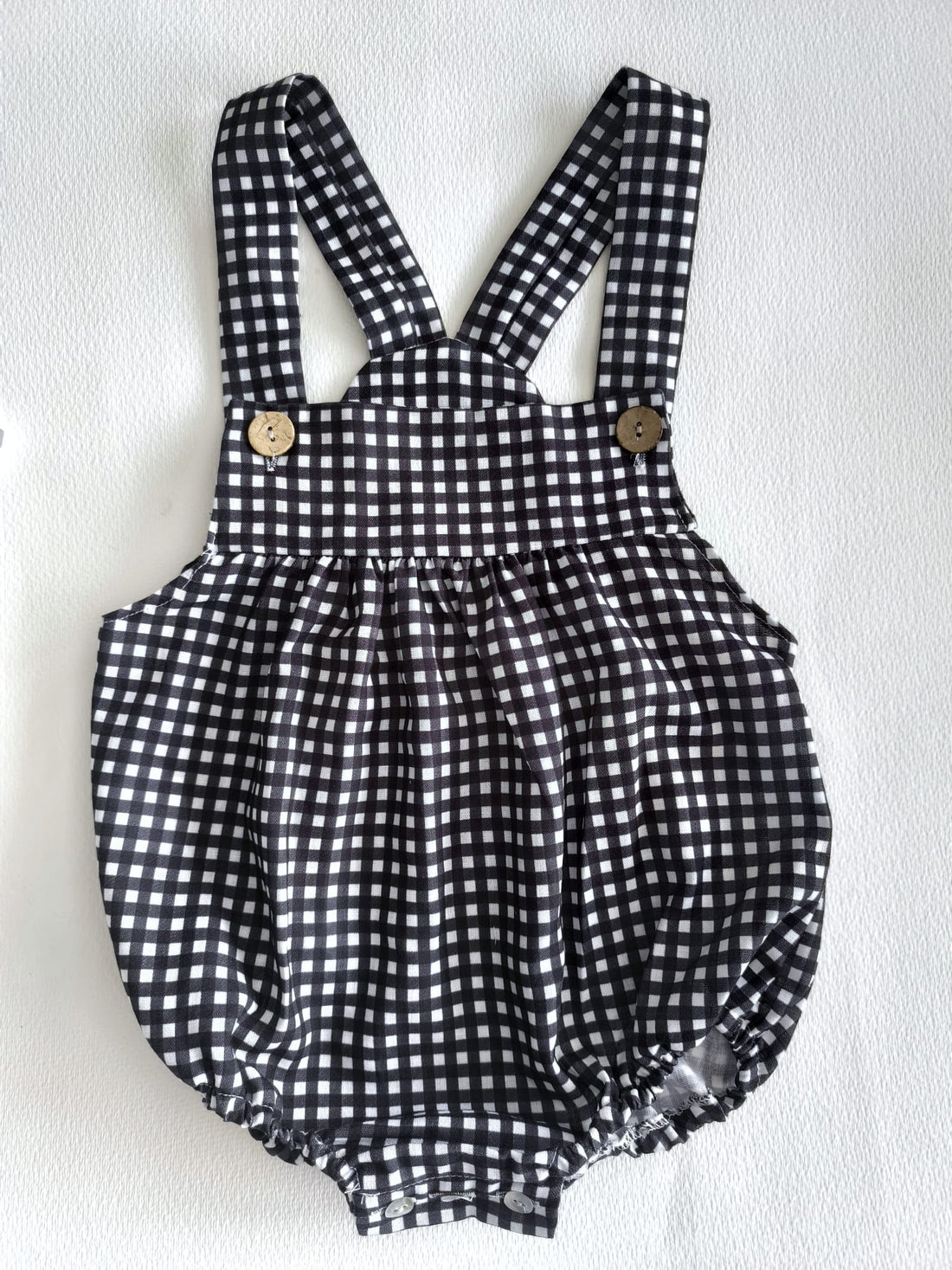 Ranita bebé Azabache vichy negro y blanco