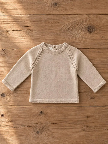Jersey Punto Beige Algodón