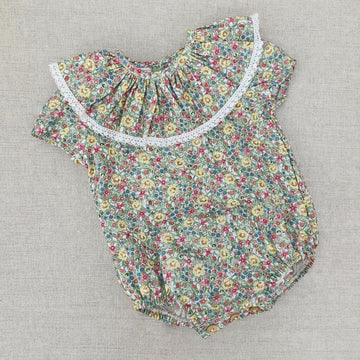 Pelele bebé floral Jardín Silvestre con cuello volante