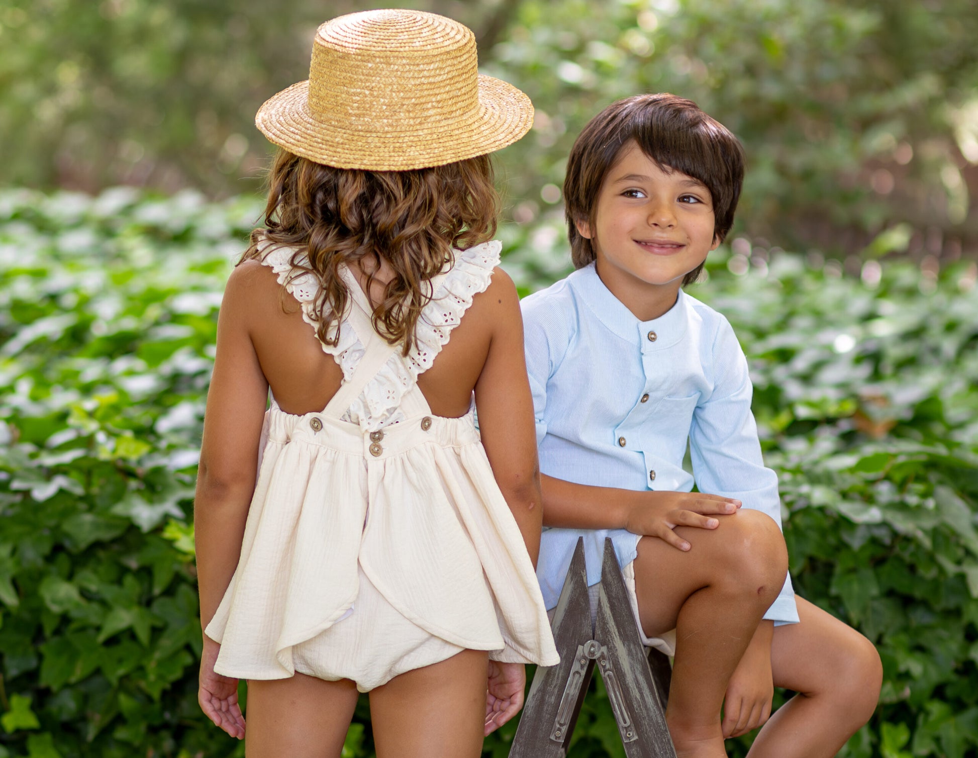 Camisa rayitas verde agua de Boetiekids