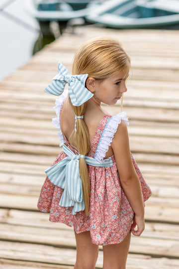 Espalda con lazada jesusito flores Azahar bebé niña