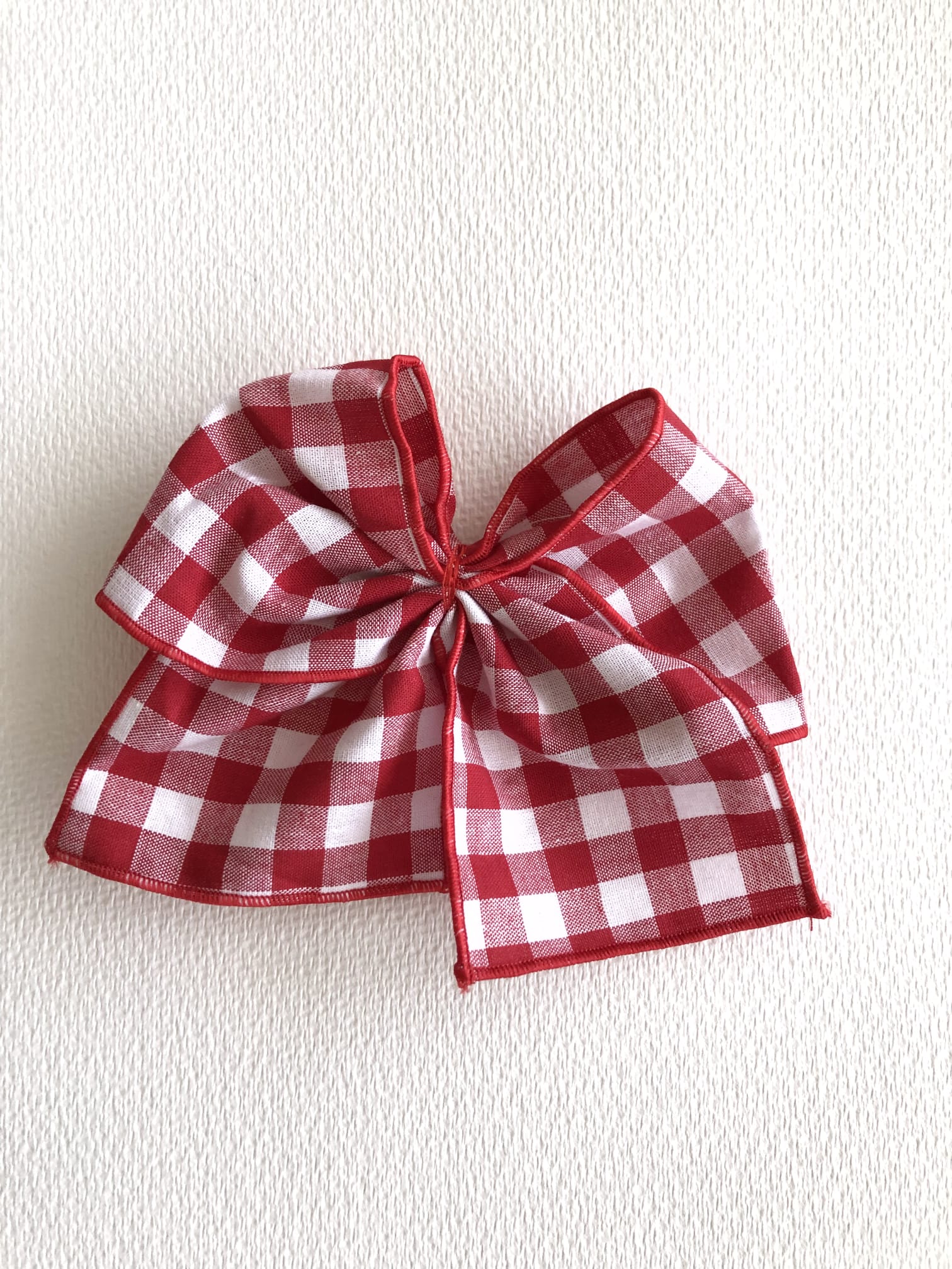 Lazo vichy rojo para el pelo, ideal para conjuntar con el pelele o jesusito de vichy