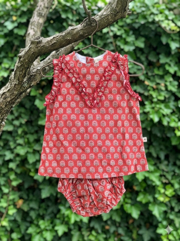 Jesusito Provence estampado con volantes | Vestido niña verano