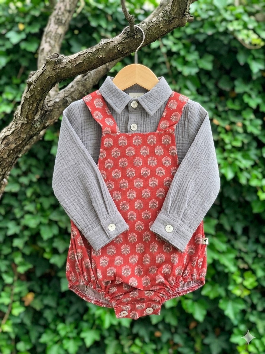 Polera gris de algodón