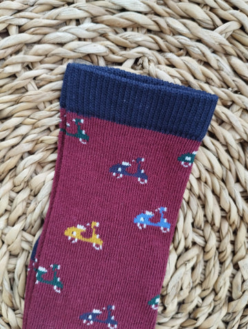 Calcetín Vespa Burdeos